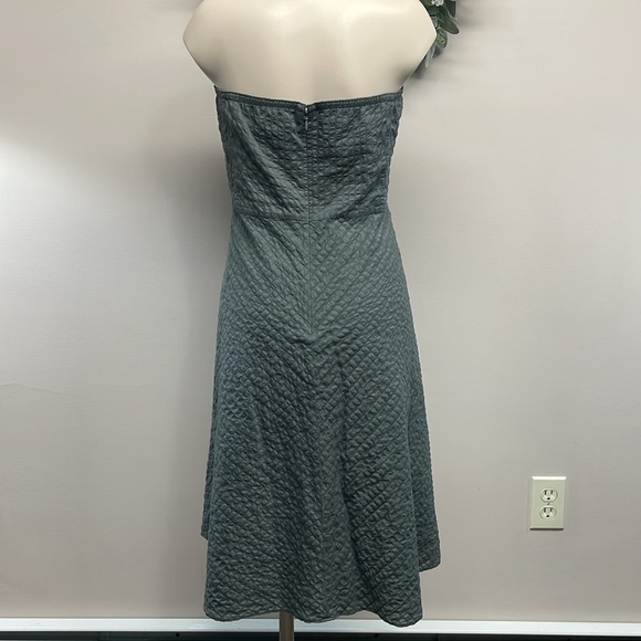 J. Crew Strapless Textured Gray Cocktail Party Dress 6 - Picture 4 of 16